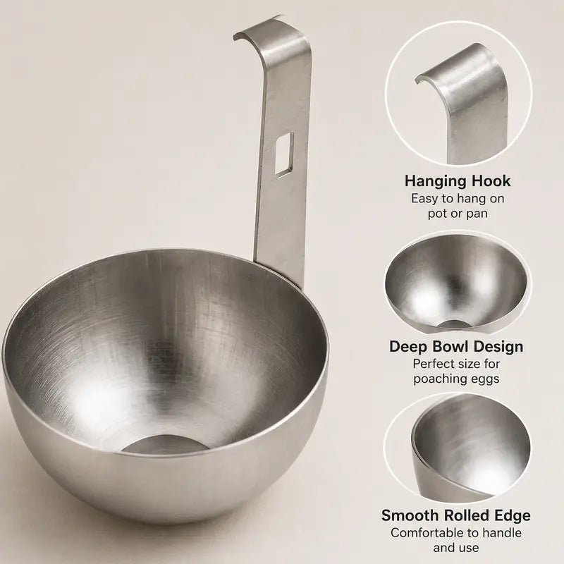 5-PCS Stainless Steel Egg Poacher Cup🍳