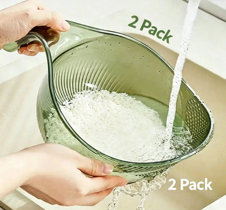 🍚Mehrzweck-Reissieb-Schüssel, BPA-freies durchsichtiges Sieb mit Griff