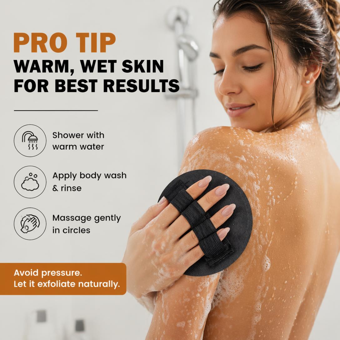 2-Pack Soft Rubber Exfoliating Gloves