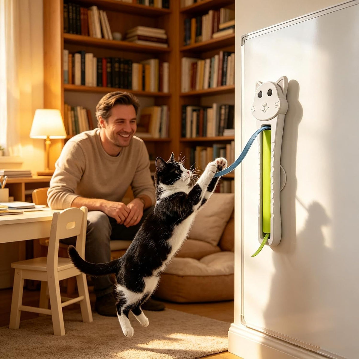 Automatic Wall-Mounted Cat Toy – Interactive Rope Teaser