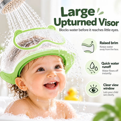 🎁Baby Waterproof Shampoo Cap – Adjustable Tear-Free Bath Visor with Eye & Ear Protection