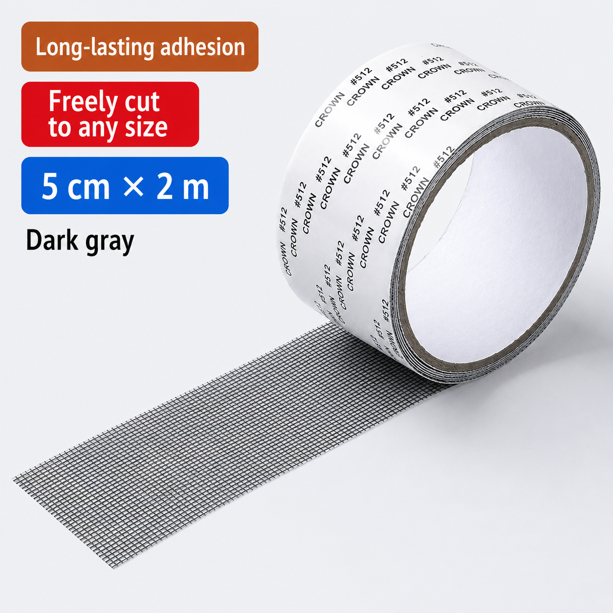 Window Screen Repair Tape – Strong Fiberglass Mesh Adhesive Patch for Door & Window Screen Fixing (2in x 78in, 2pcs)