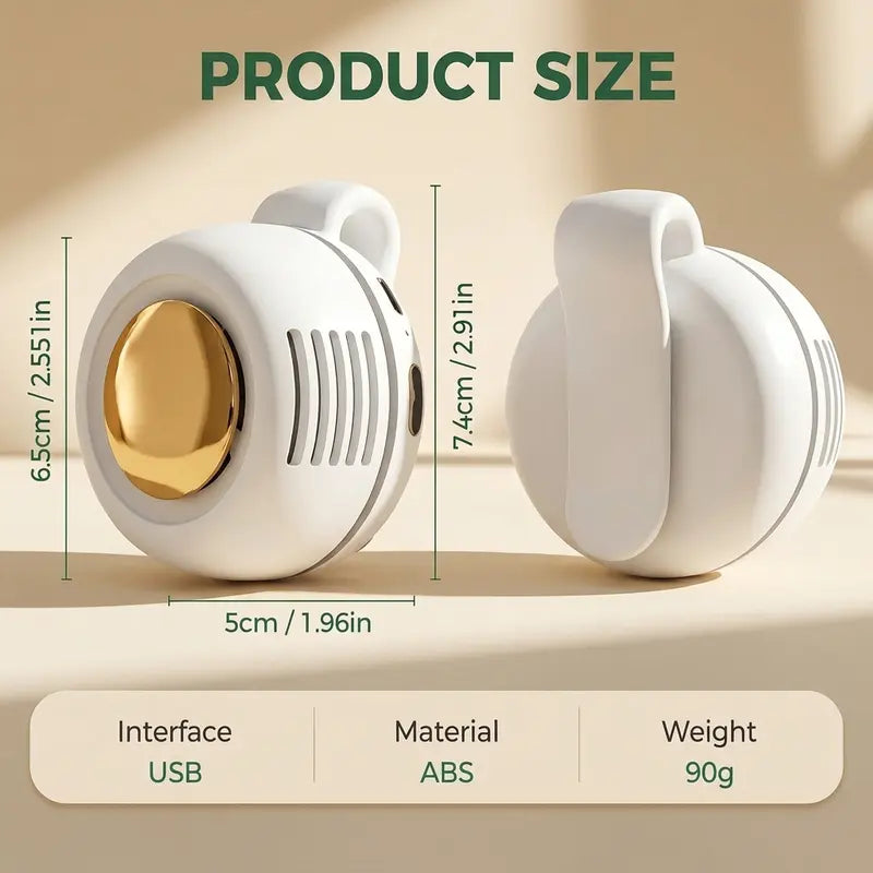 Mini Bladeless Fan. Portable, rechargeable, and silent
