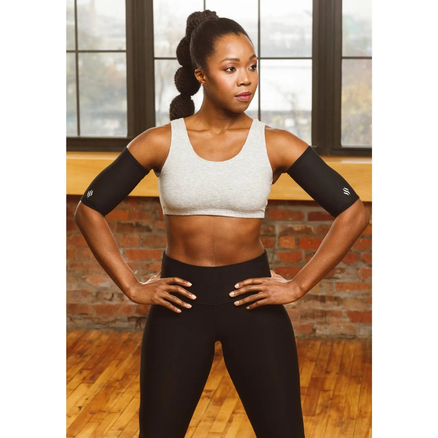 🧘♀️ Sweat Shaper Arm Sleeves – Compression Fit, 2-Pack, Flexible & Breathable, Workout Ready