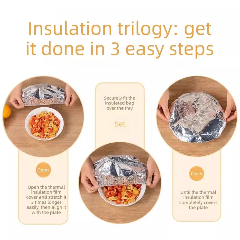 food container aluminum foil heat-retaining cover