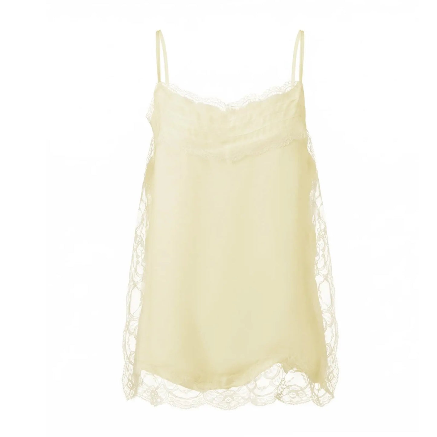 Women's Lace Camisole Vest, Stylish Top with Side Slits