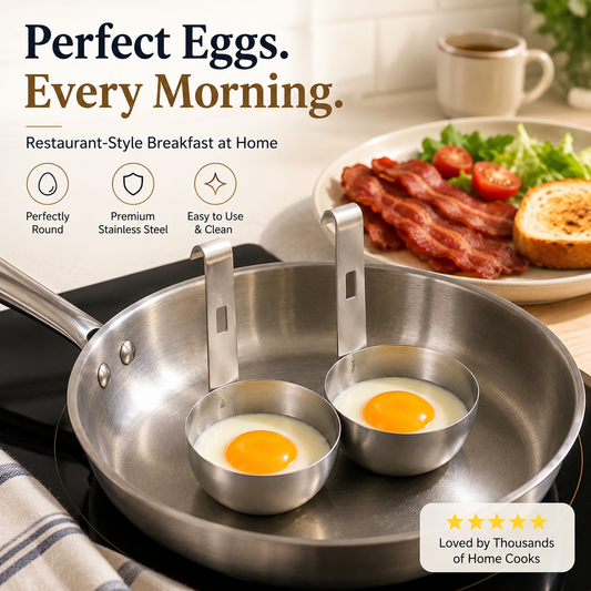 5-PCS Stainless Steel Egg Poacher Cup🍳