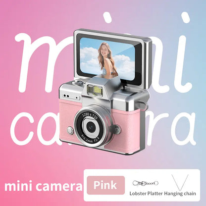 🎁1080P Mini Keychain Digital Camera – Retro Pocket Camera with Flip Screen & Flash, 32GB/64GB Card & Charging Cable Included
