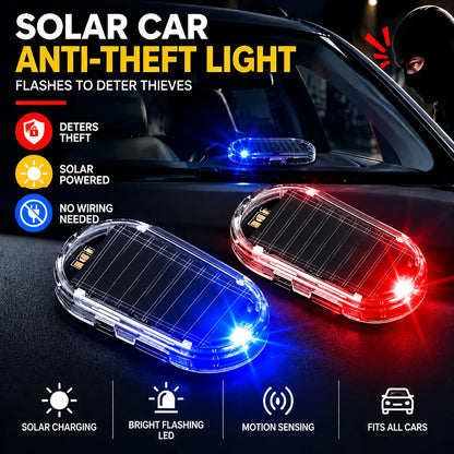 🎉2PCS Solar Powered Fake Car Alarm Light