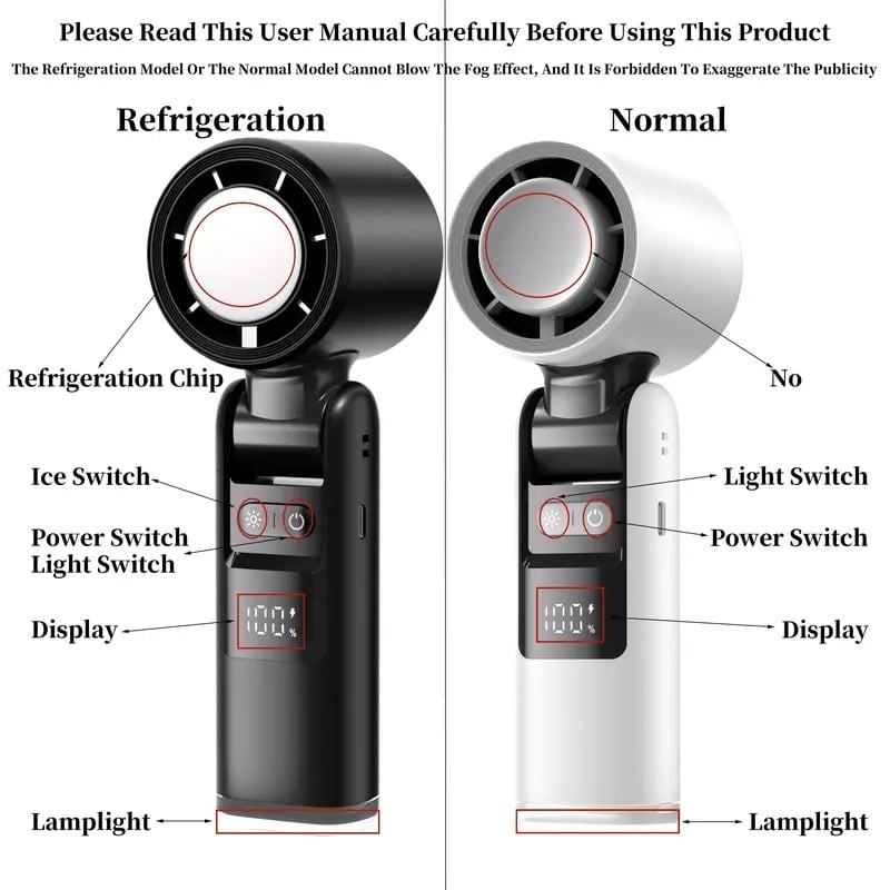 ❄️ 50% OFF Summer Deal | Multifunction Handheld Turbo Cooling Fan with AC-Like Ice Gel Pad & 5 Gears
