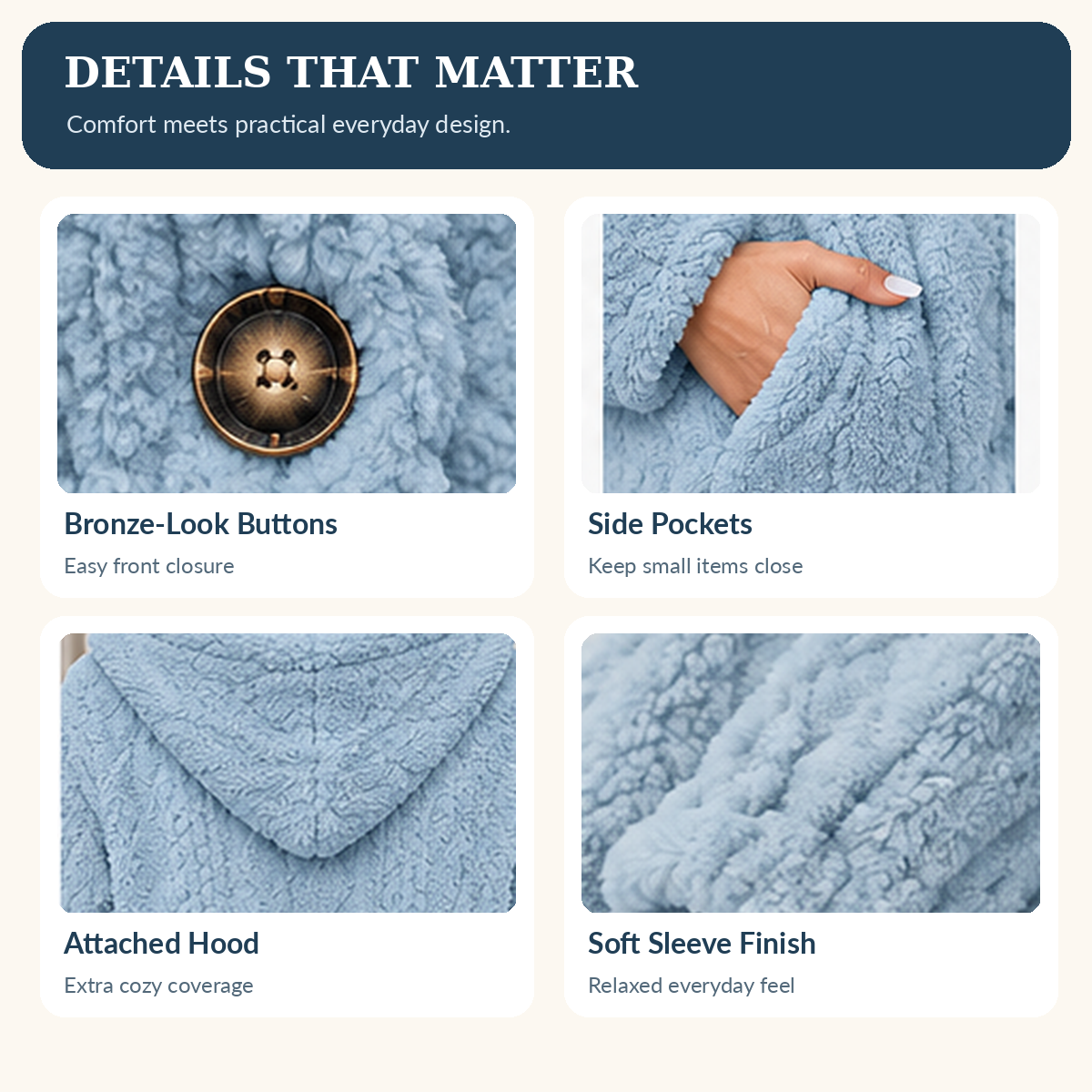 🎉Hooded Cardigan for Women Cable Knit Fleece Long Warm Sweater Coat