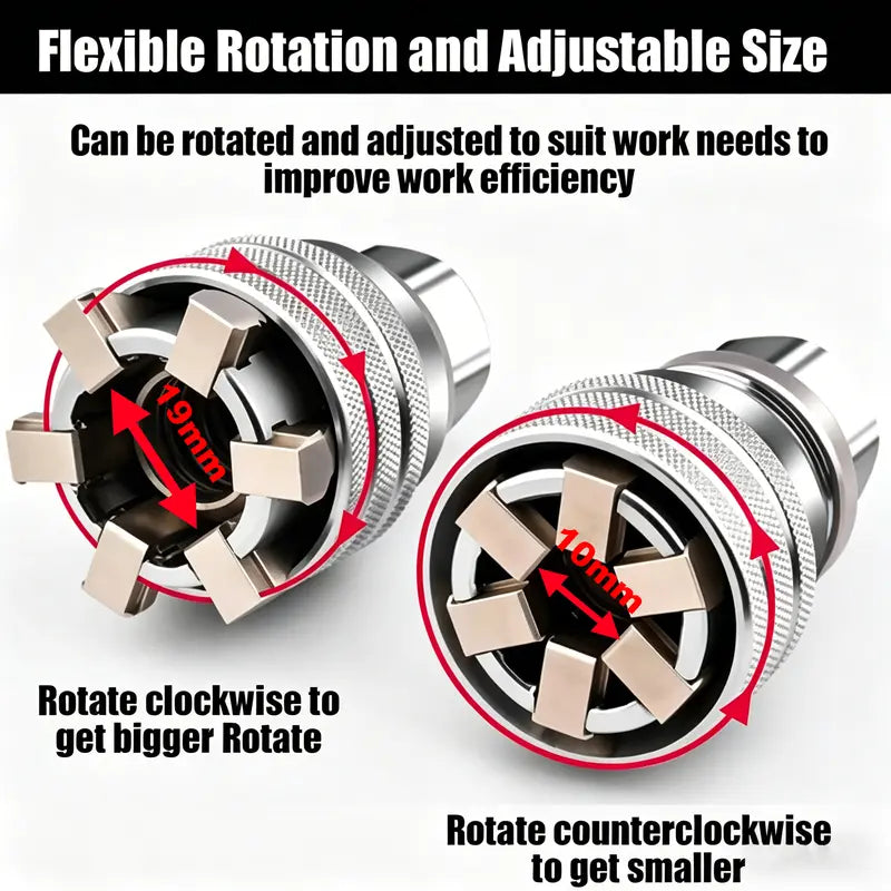 🔧 Multi-Function Universal Socket Wrench Tool | Adjustable Universal Repair Socket for Ratchet Wrench & Power Drill