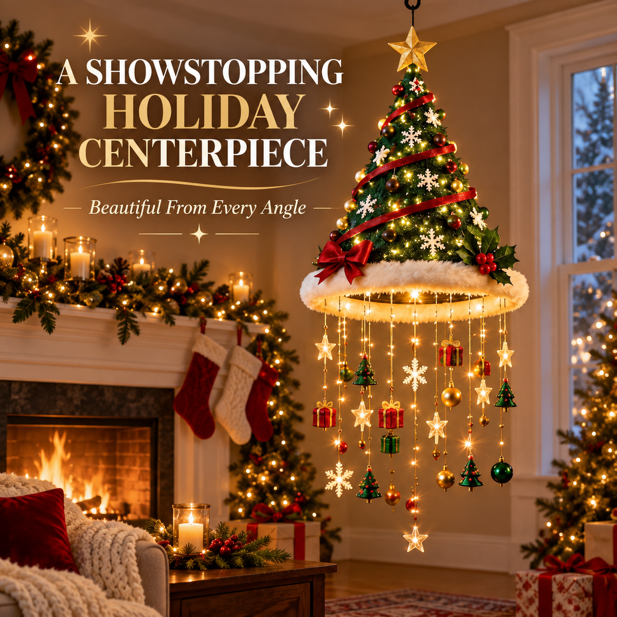 Lighted Christmas Hat Hanging Decoration