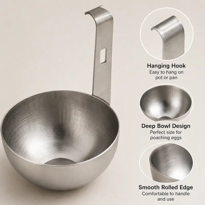 5-PCS Stainless Steel Egg Poacher Cup🍳