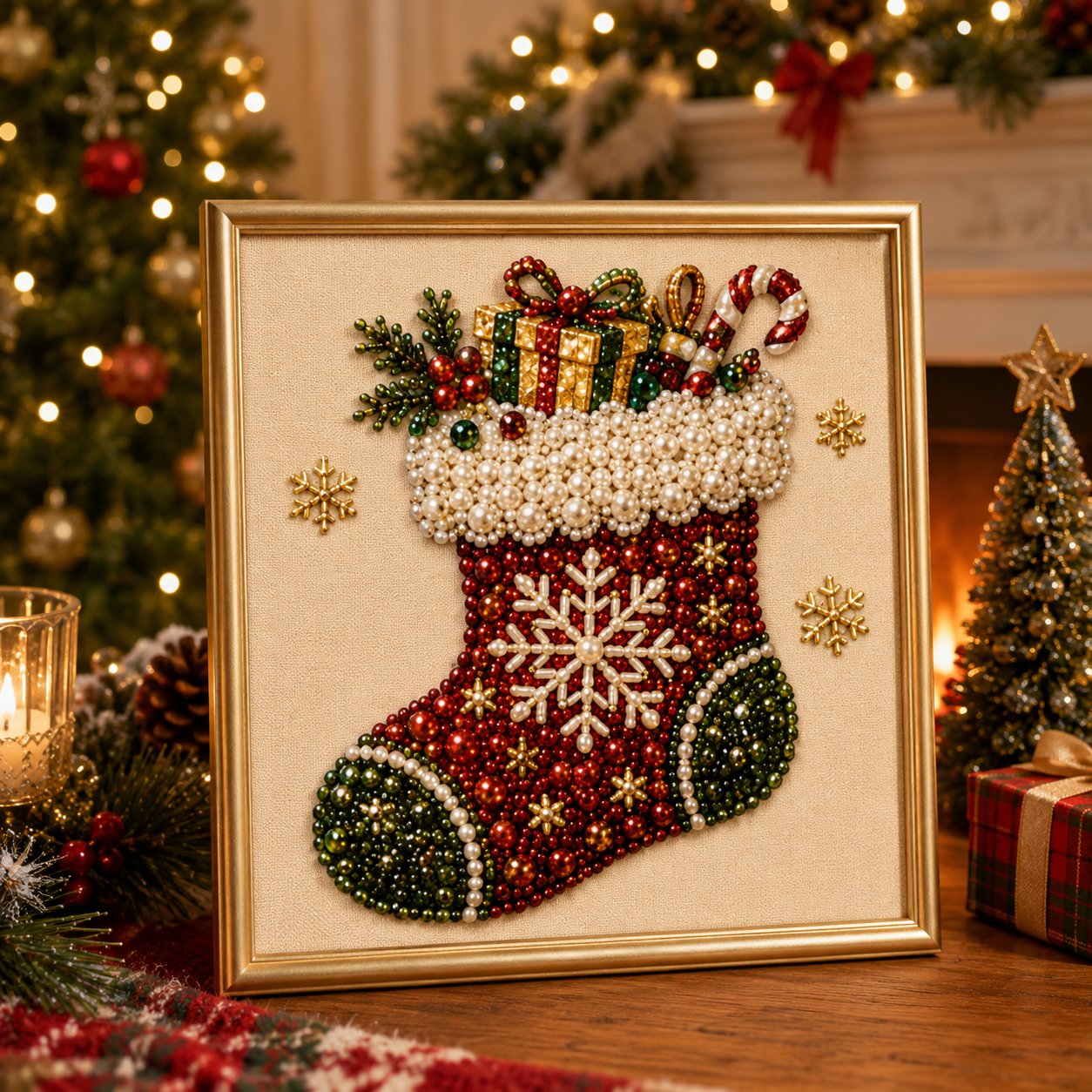 DIY Christmas Pearl Diamond Painting Kit