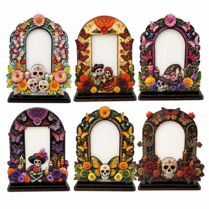 🎁Día de los Muertos Wooden Photo Frame Decor – A Meaningful Tribute To Those We Remember