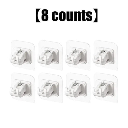 8PCS No-Drill Self-Adhesive Curtain Rod Brackets