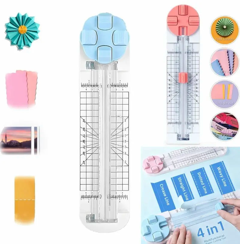 4-in-1 Paper Cutter & Trimmer for Straight, Wave, Perforated & Creasing ✂️