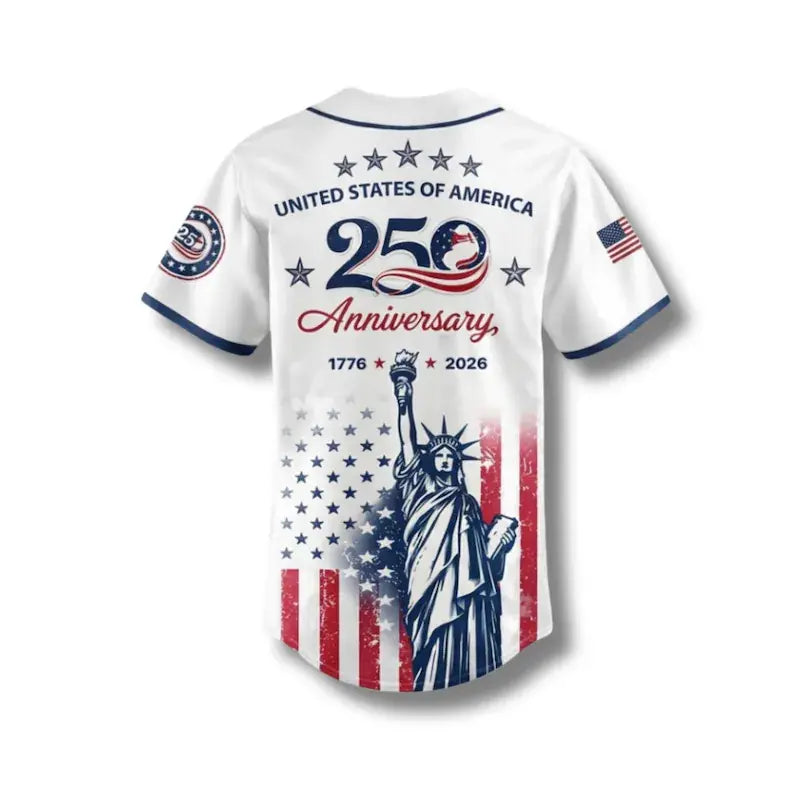 🇺🇸 USA 250th Anniversary Baseball Jersey – 1776–2026 Semiquincentennial Edition