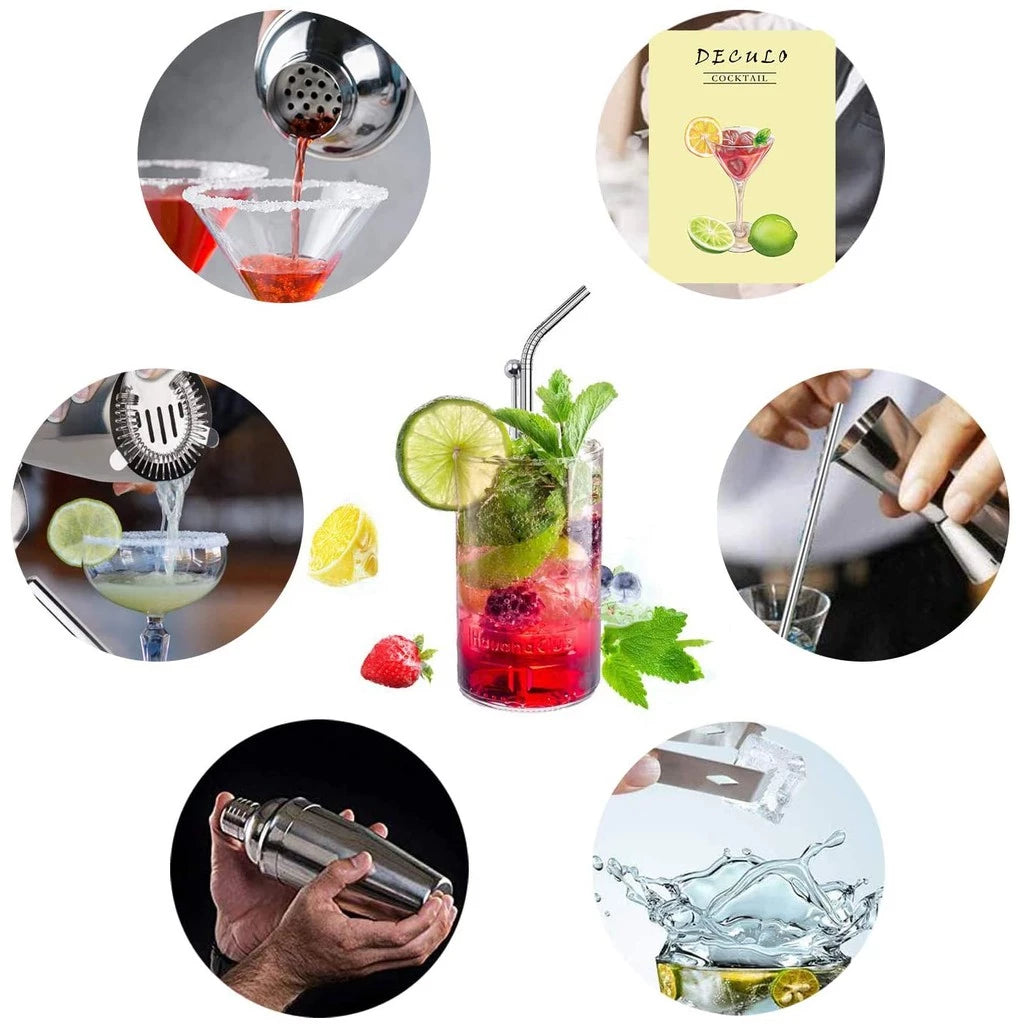 10-Piece Stainless Steel Cocktail Shaker & Bartender Kit