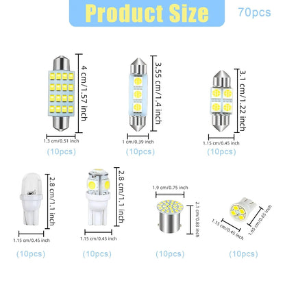 🔥 FLASH SALE: 70 & 42 Pcs Interior Car Light Kit