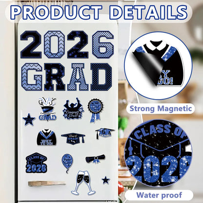 🎓 Class of 2026 Graduation Magnet Set – Celebrate Your Achievement in Style!