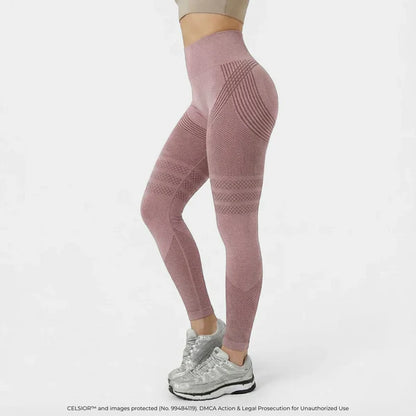 High-Waist Hüft-Lifting Yoga Leggings – Schnelltrocknende Stretch-Fitnesshose