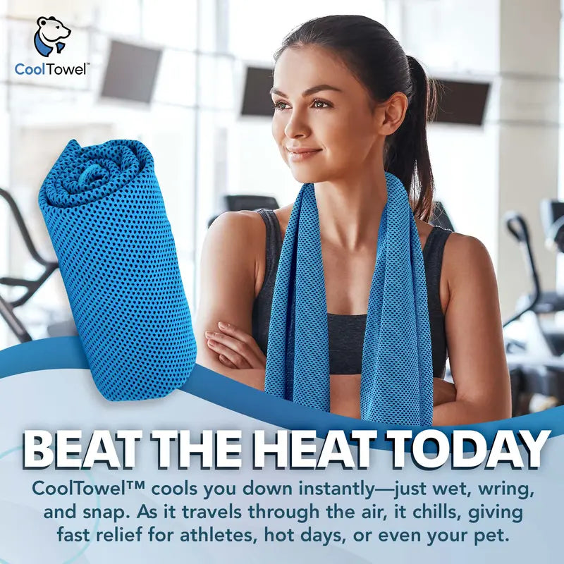 CoolTowel Bottle – Portable Reusable Cooling Towel with Travel Bottle