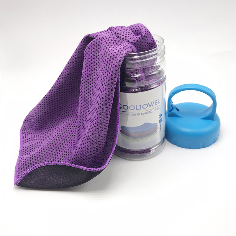 CoolTowel Bottle – Portable Reusable Cooling Towel with Travel Bottle