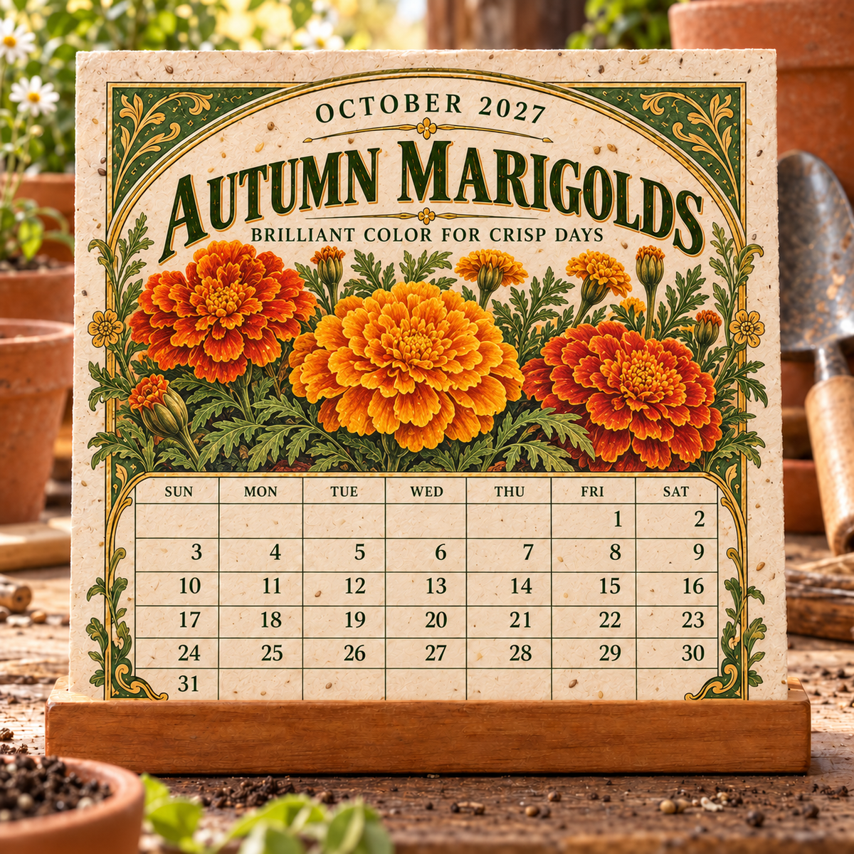 🎉🌻 2027 The Heirloom Garden Plantable Seed Calendar