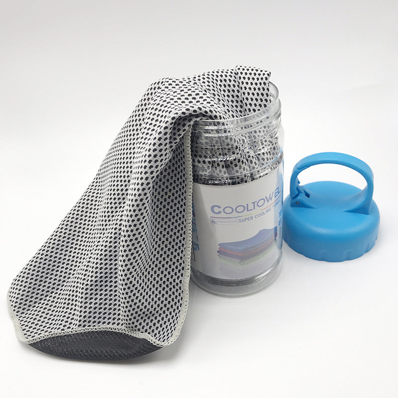 CoolTowel Bottle – Portable Reusable Cooling Towel with Travel Bottle
