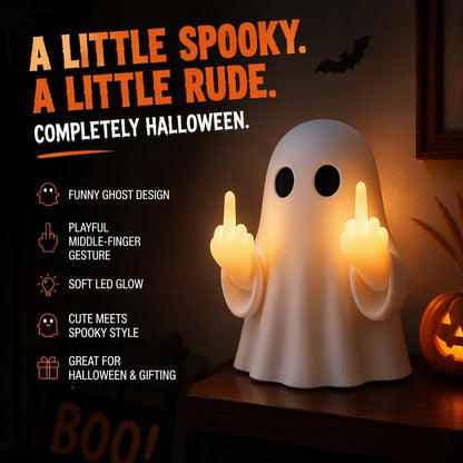 Funny Middle Finger Ghost Halloween LED Night Light