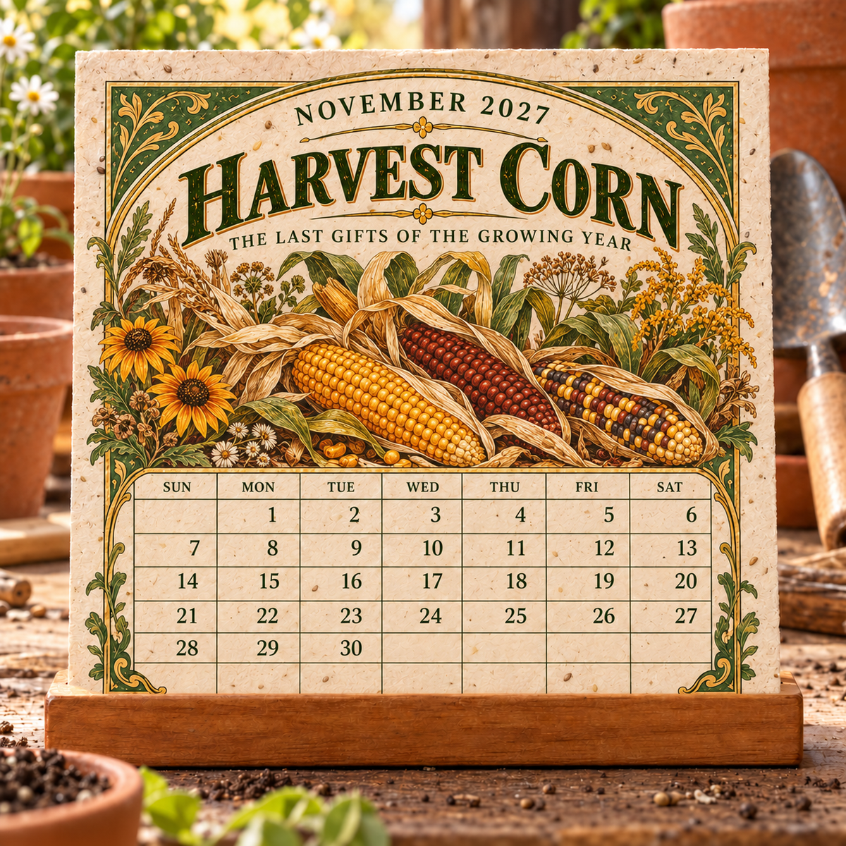 🎉🌻 2027 The Heirloom Garden Plantable Seed Calendar