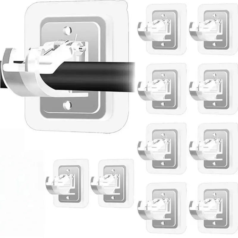 8PCS No-Drill Self-Adhesive Curtain Rod Brackets