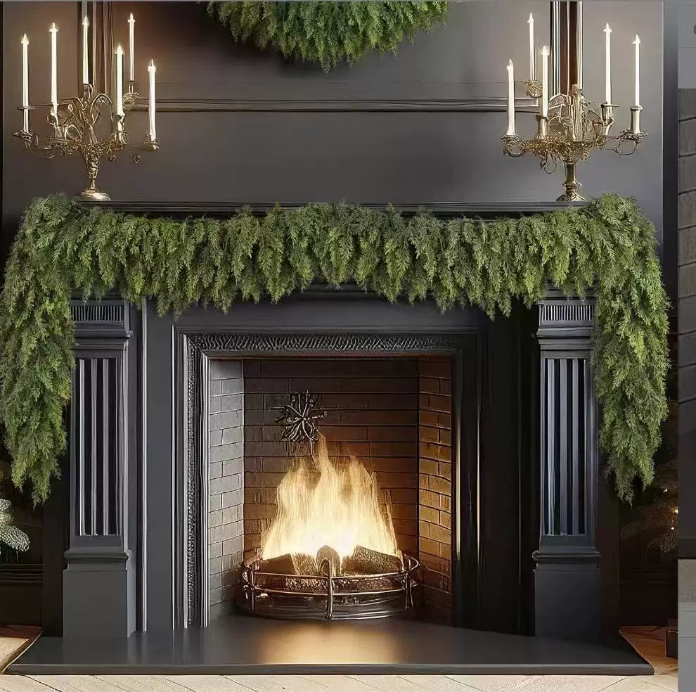 Lush Christmas Cedar Garland For Festive Holiday Decor