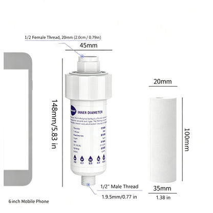🎁Universal Household Water Filter With Chlorine Reduction & Replaceable Ceramic Cartridge