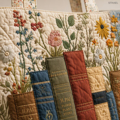 Women’s Vintage Library Quilted Tote Bag