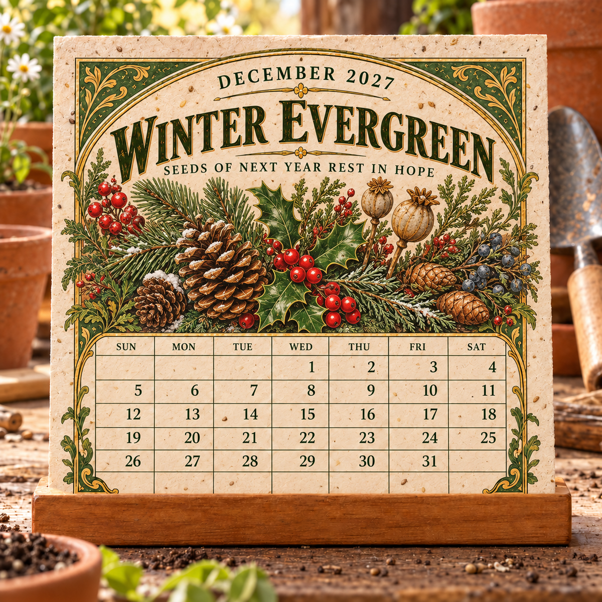 🎉🌻 2027 The Heirloom Garden Plantable Seed Calendar