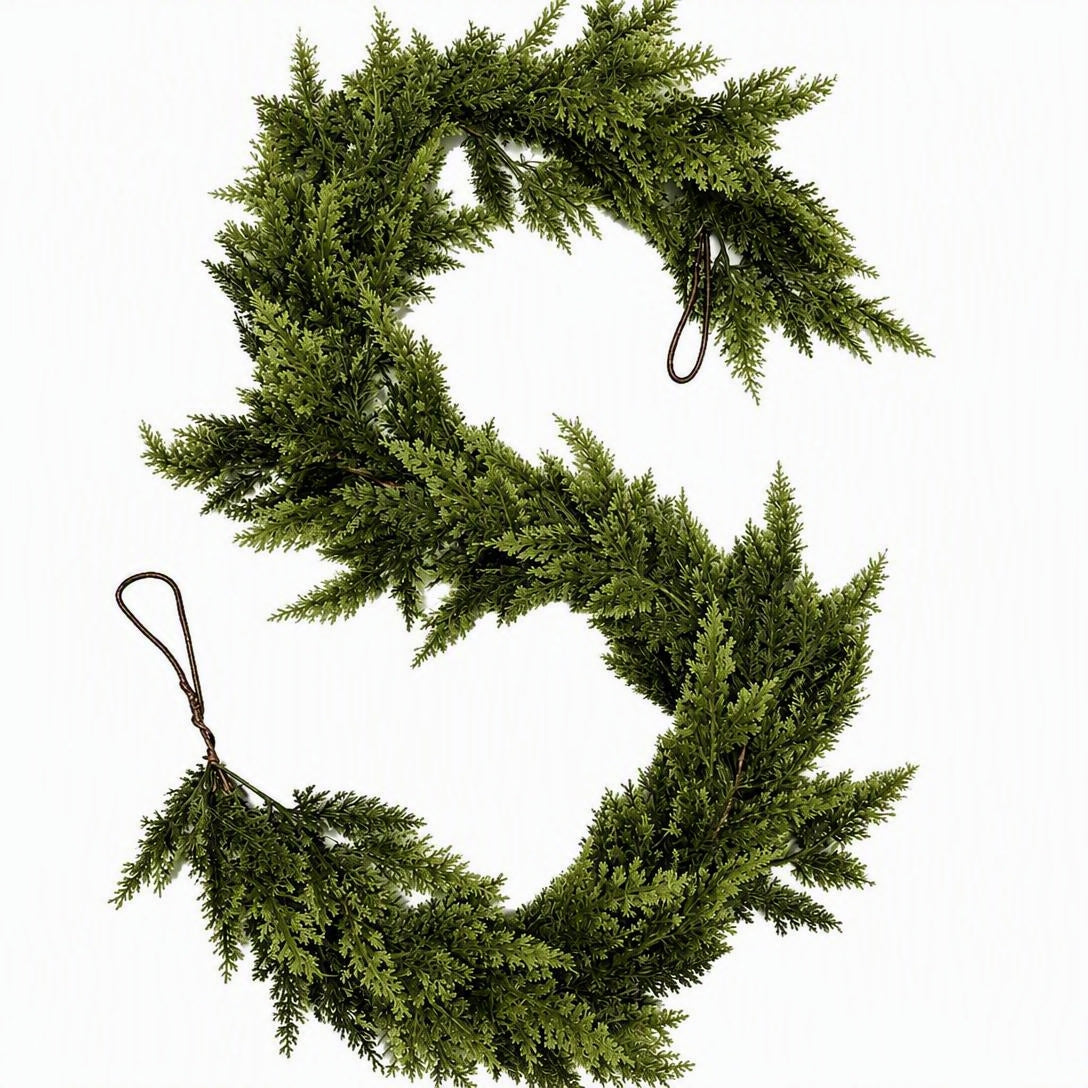 Lush Christmas Cedar Garland For Festive Holiday Decor