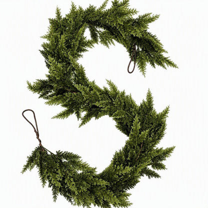 Lush Christmas Cedar Garland For Festive Holiday Decor