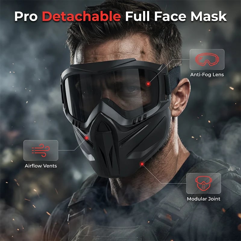 🔍 Anti-Fog Full-Face Goggle – High-Definition Lenses for Snow Sports