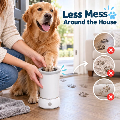 🎁Electric Pet Paw Cleaner Cup – Soft Silicone Brush for Cleaner Paws at Home