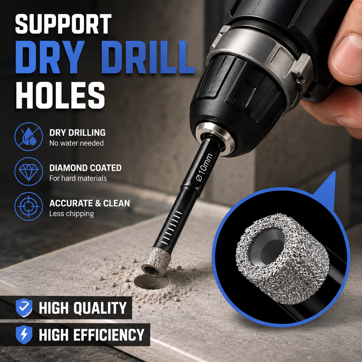 ⚡️6 Pcs Diamond Drill Bits Set