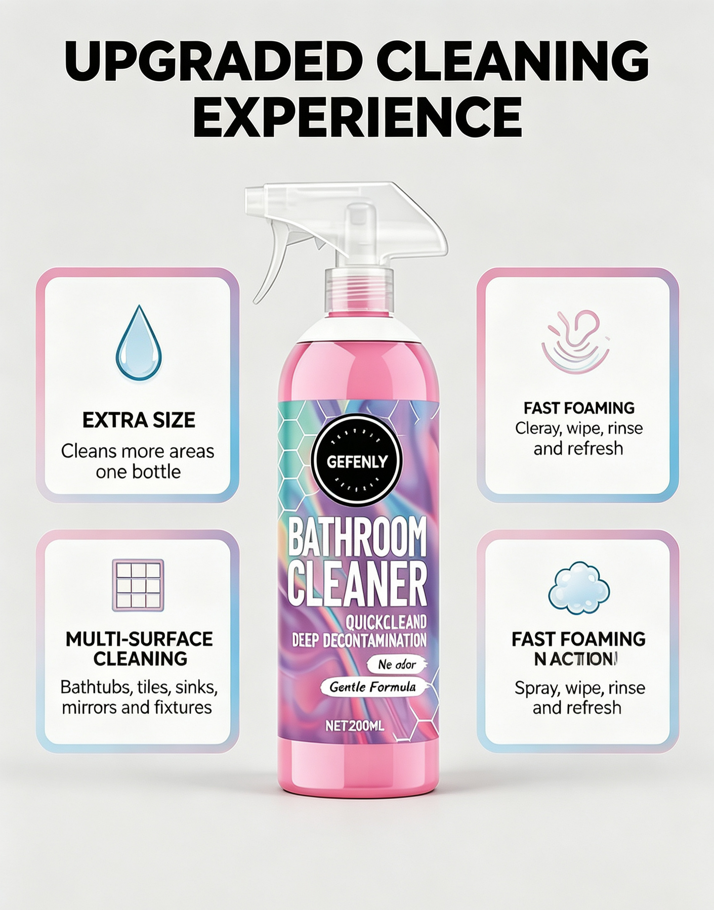 Bathroom Cleaner Powerfully Removes Limescale