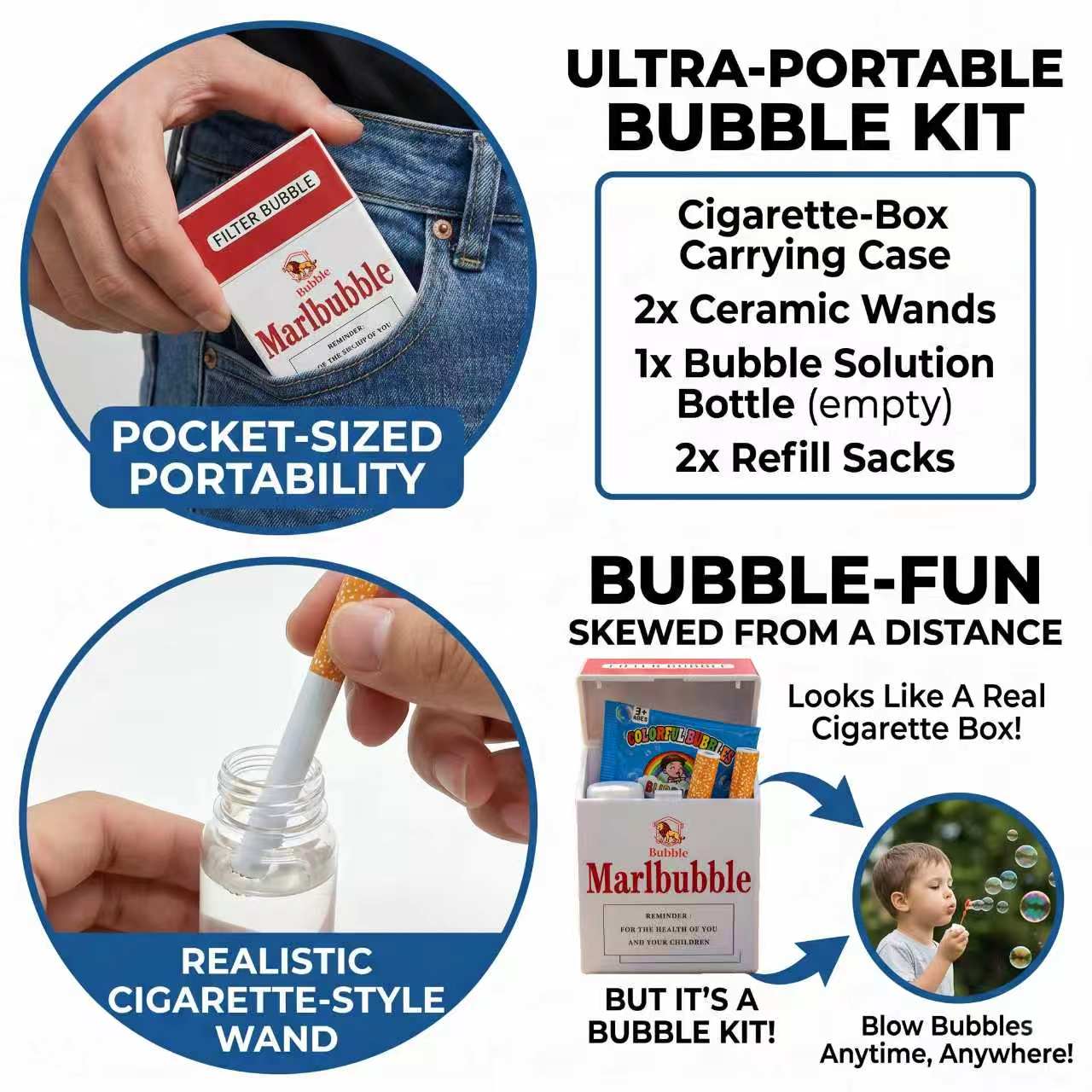 SummerVibes Bubble Cigarette Stress Relief Toy – Funny Bubble Blower for Relaxation & Endless Fun