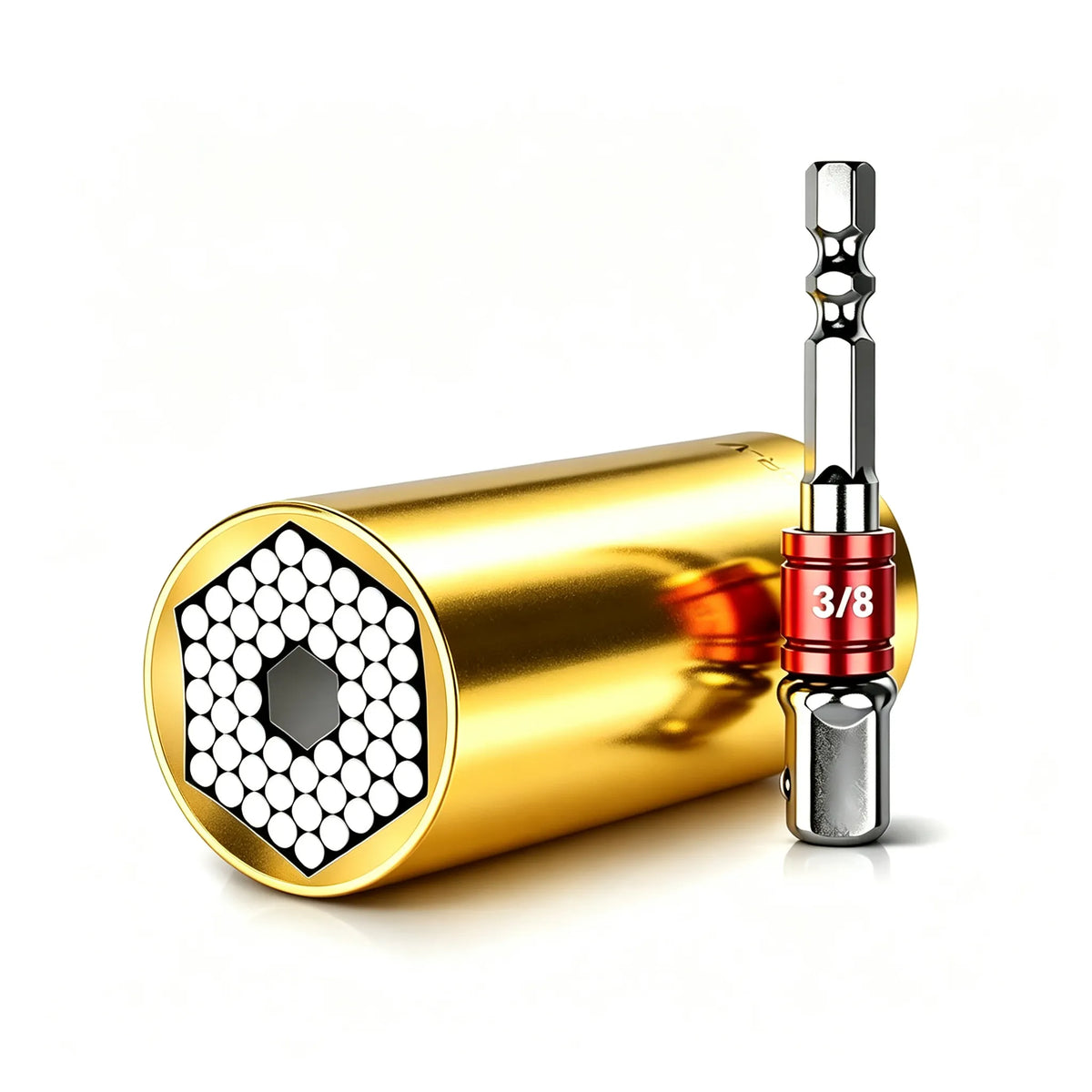 🎁Universal Grip Socket Tool With Power Drill Adapter – 7–19mm