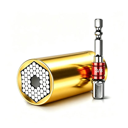 🎁Universal Grip Socket Tool With Power Drill Adapter – 7–19mm
