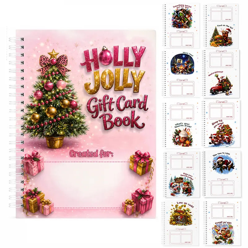 DIY Christmas Gift Card Holder Book 5x7 Inch