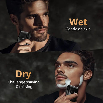 🎁 Father's Day Gift for Dad – Compact Titanium Electric Shaver for Home & Travel