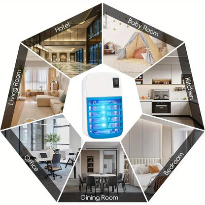 4-Pack Plug-In Indoor Bug Zapper with UV Light – Quiet Electric Mosquito & Flying Insect Killer for Home, Bedroom & Office